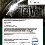 Сертификат Евтан-Энергия, монтаж котлов и оборудования Vaillant